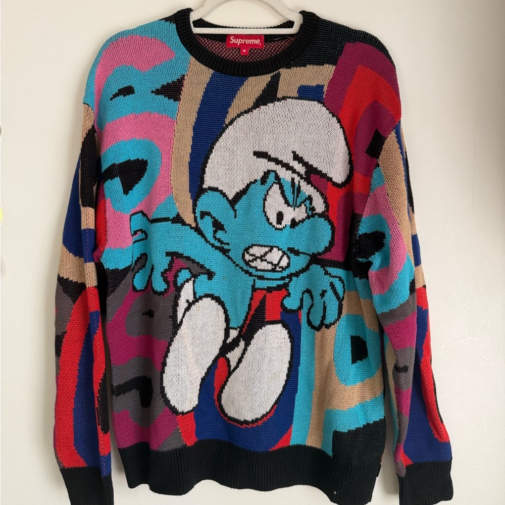 Supreme Smurf Crewneck Sweater